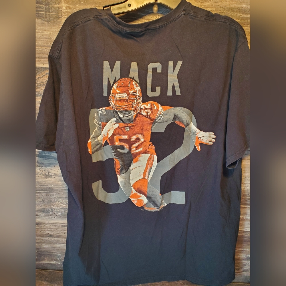 Chicago Bears Fanatics Pro Line Khalil Mack #52 Blue Football T-Shirt Men’s XL